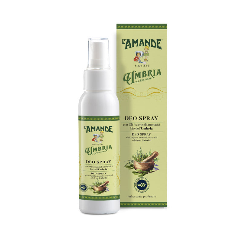 L'amande Deo Spray con Oli Essenziali aromatici Bio dell’Umbria