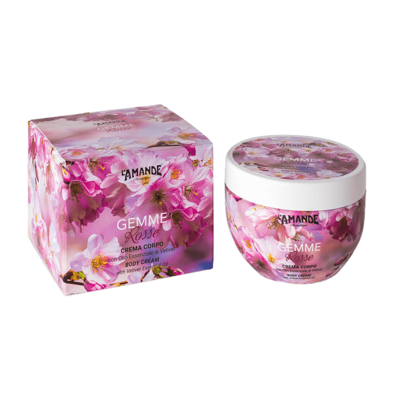 L'amande Crema corpo Gemme rosse