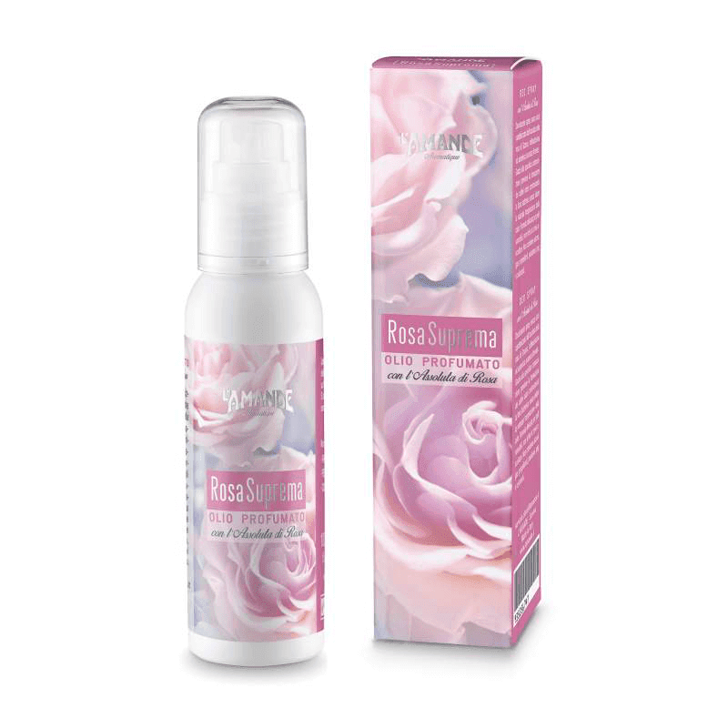 L'amande Olio corpo profumato Rosa suprema Nuovo