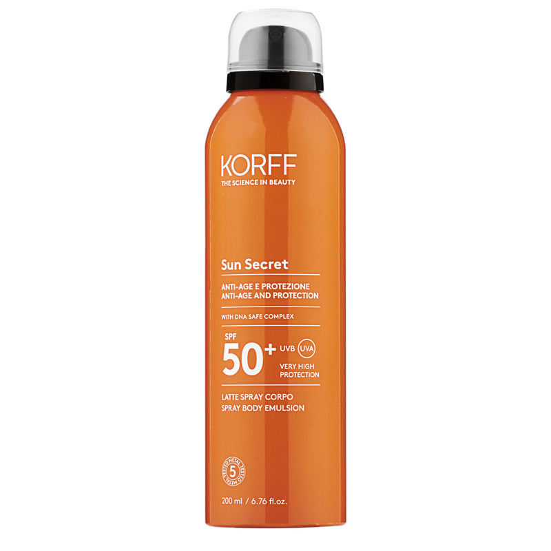 Korff Sun secret latte spray corpo spf50+ 2025