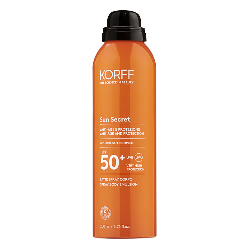 Korff Sun secret latte spray corpo spf50+ 2025