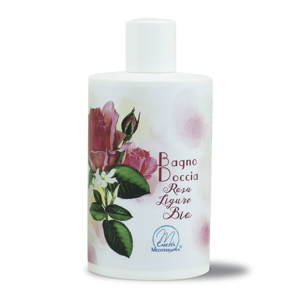 Pilogen Carezza Bagno Doccia alla Rosa Ligure BIO 500ml - Carezza Mediterranea