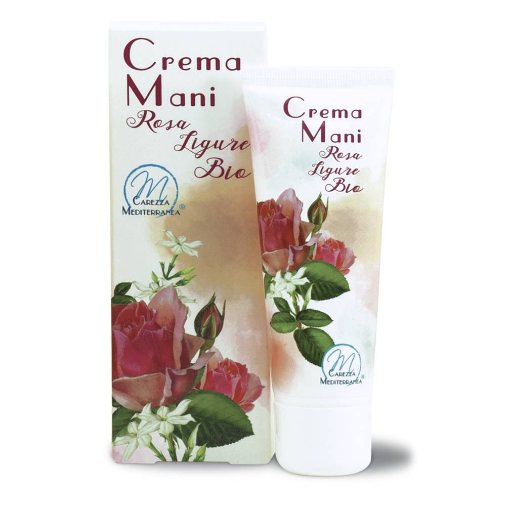 Pilogen Carezza Crema Mani alla Rosa Ligure BIO 75ml - Carezza Mediterranea In Vendita