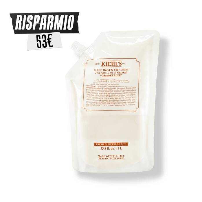 Kiehls Deluxe hand body lotion with aloe vera oatmeal