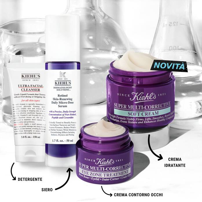 Kiehls Set Skincare Routine Anti Età con 4 prodotti Kiehl's Online