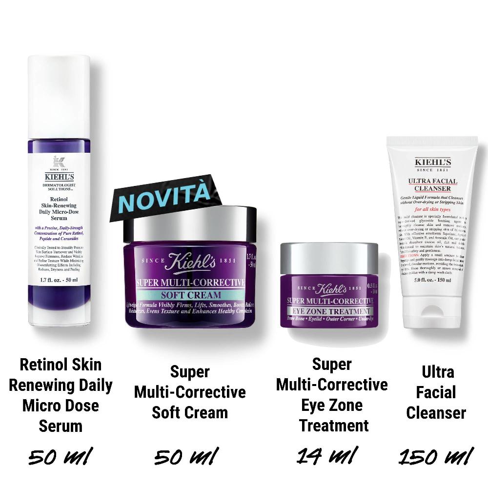 Kiehls Set Skincare Routine Anti Età con 4 prodotti Kiehl's Online