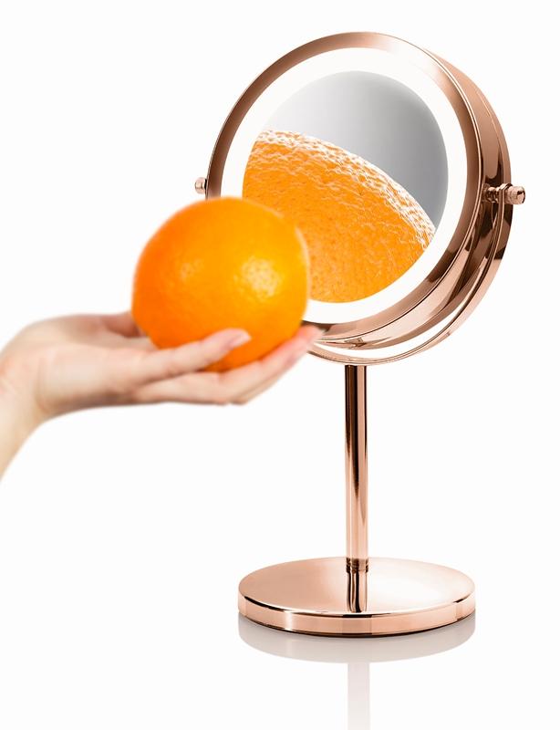RIO RIO Rose gold mirror Specchietto cosmetico con illuminazione LED Sottocosto