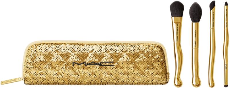 MAC Cosmetics MAC Cosmetics Holiday Golden Touch Mini Brush Kit confezione regalo con pennello Comprane uno, ottenene uno gratis