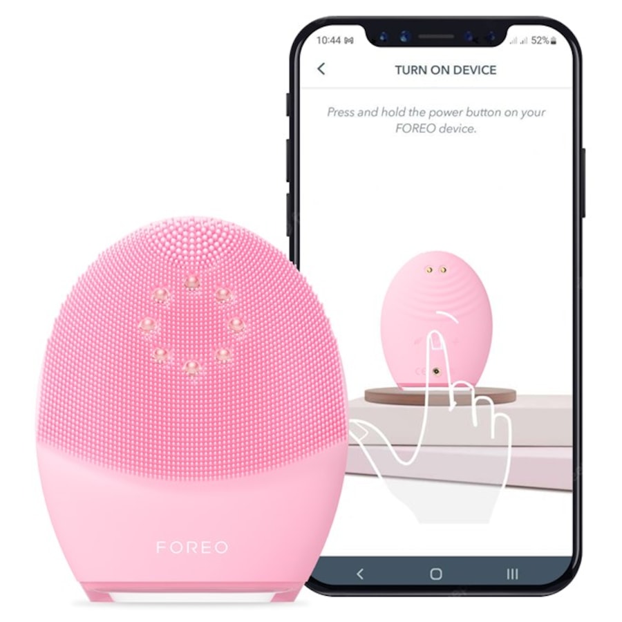 Foreo Spazzole di pulizia LUNA 4 Plus Dispositivo di pulizia termica del viso per pelli normali con NIR luce LED rossa e microcorrente Outlet