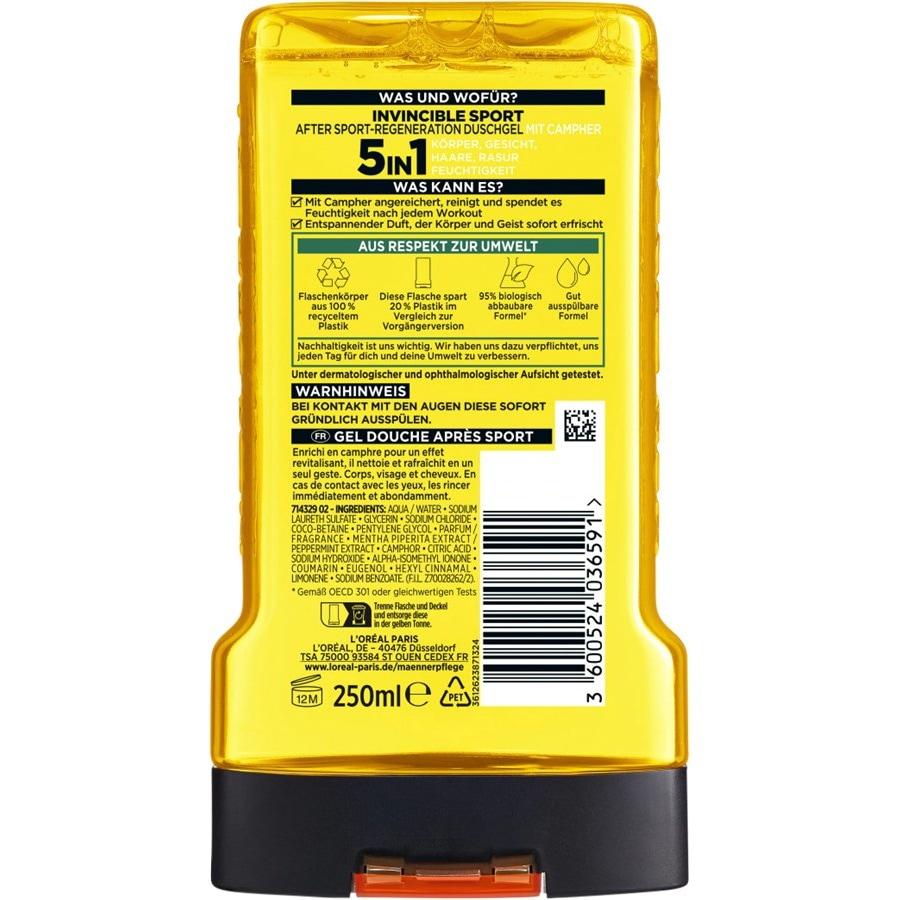 L'Oréal Paris Men Expert Gel doccia Invincible Sport 5 in 1 Camphor Shower Gel Presa