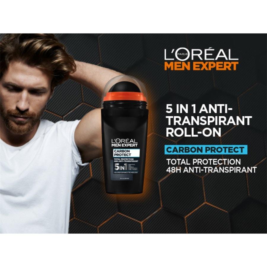 L'Oréal Paris Men Expert Deodoranti Carbon Protect Deodorant Roll-On 4in1 Vendite Flash