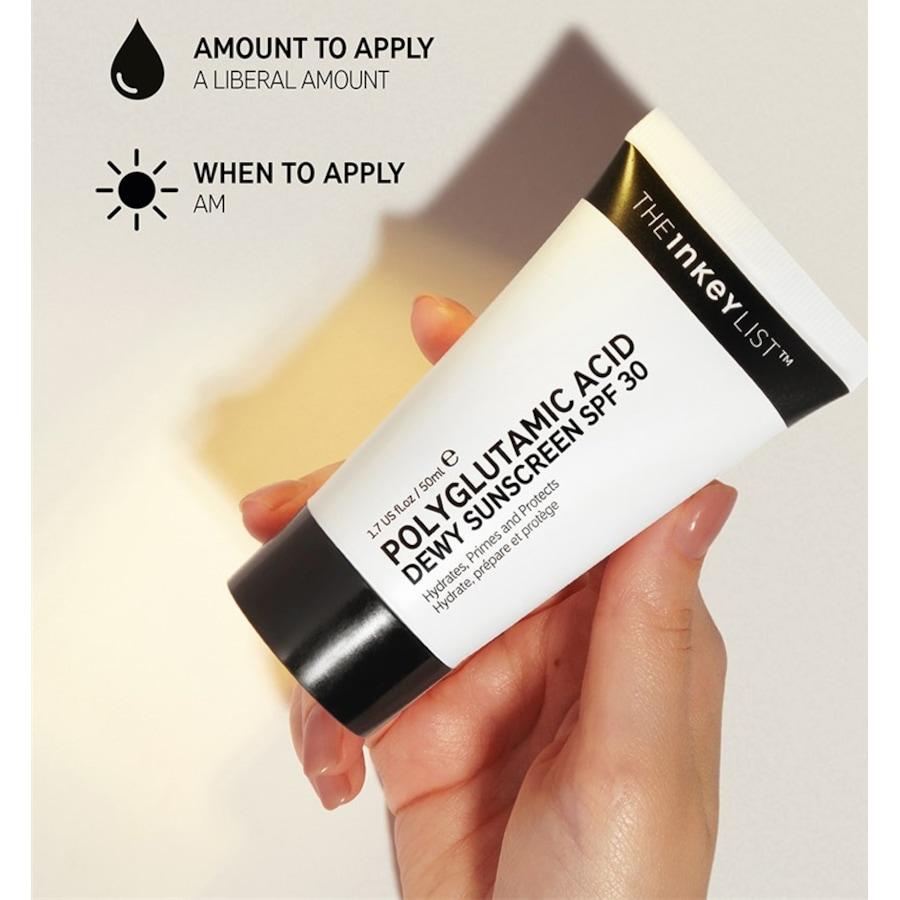 The INKEY List Crea solare e protezione Polyglutamic Acid Dewy Sunscreen SPF30 Offerta Anniversario