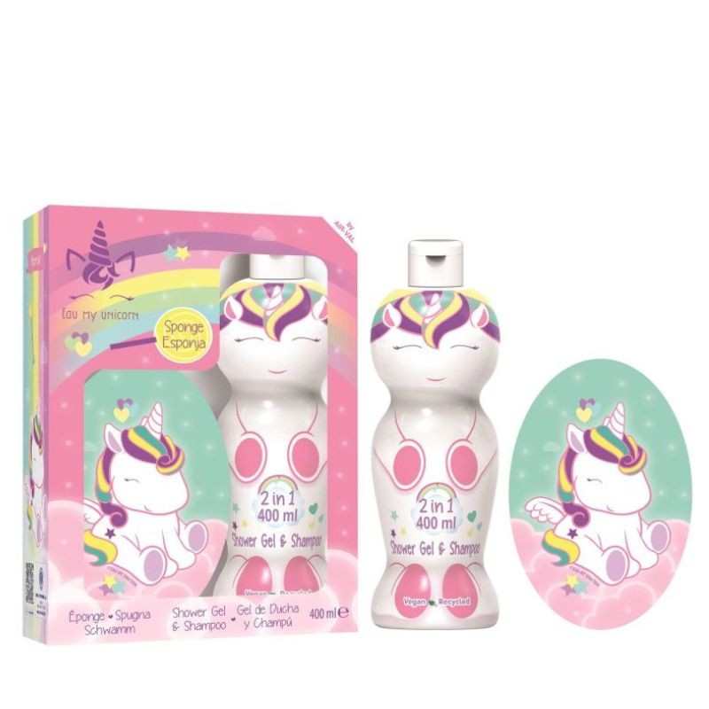 Air Val Eau My Unicorn Set Bagno Shower Gel 2in1 + Spugna