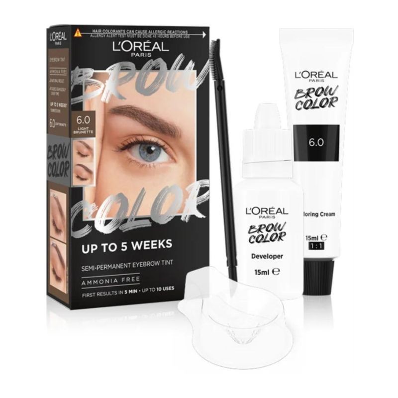 L'Oreal Paris Colorazione Semi-Permanente per Sopracciglia 6.0 Castano Chiaro Offerta speciale